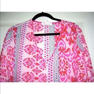 OSCAR DE LA RENTA Pink Label Vintage Caftan Lounge Maxi Dress XL